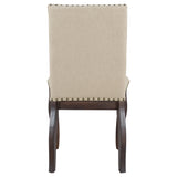 TREXM Set of 2 Dining Chairs with Nailhead (Espresso)