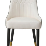 Modern Dining Chairs Set of 2 pcs Faux Leather and Metal