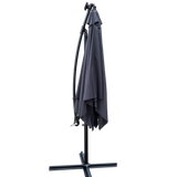 Square 2.5x2.5M Outdoor Patio Umbrella with Solar LED Lights
