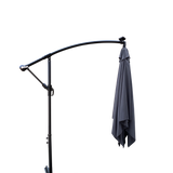 Square 2.5x2.5M Outdoor Patio Umbrella with Solar LED Lights