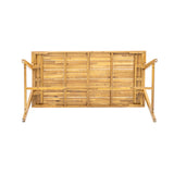 Modern Outdoor Dining Table with Acacia Wood and Teak Finish