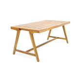 Modern Outdoor Dining Table with Acacia Wood and Teak Finish