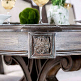 Dining Table With Expandable Leaf And Trestle Base Dining Room - Natural / Rustic