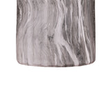 Round Geometric Outdoor End Table - Marble