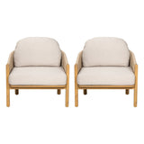Grotta Outdoor Wood Club Chair Set of 2