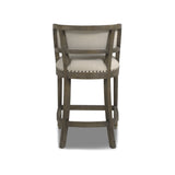 Paris 26.5' Farmhouse Counter Height Bar Stool with Backrest