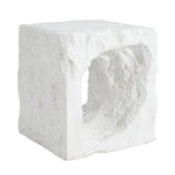 Lyra Outdoor Patio Karst Cave Inspired MGO Side Table White