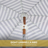 Outsunny 7 x 7 ft Outdoor Patio Umbrella with Tilt and Vent