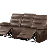 Aashi Leather Gel Match Recliner Sofa - Brown