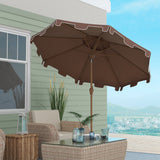 Outsunny 9' Patio Umbrella with Push Button Tilt and Crank