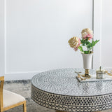Unique Capiz Coffee Table & Pedestal Base