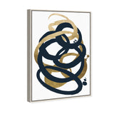 Formas Indigo and Gold - with hand-applied Gold Leaf