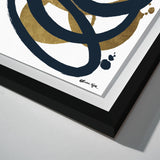 Formas Indigo and Gold - with hand-applied Gold Leaf