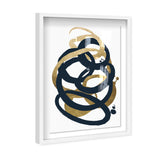 Formas Indigo and Gold - with hand-applied Gold Leaf