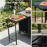 K&K 72.4' Large Grill Table for Big Green Egg