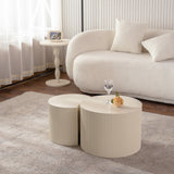 Round Coffee Table Handcrafted Relief Sturdy Pedestal