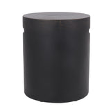 Outdoor End Table with Cutout Handle, Copper