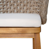 Outdoor Acacia Wood Bar Stools (Set of 2)