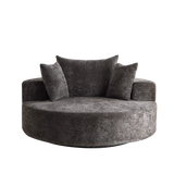 55''L Chenille Foam Single Swivel Chair
