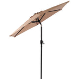 10FT Patio Umbrella with Push Button Tilt and Crank Mechanism