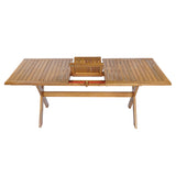 7-Piece Acacia Wood Outdoor Dining Set