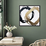 Balanced Rings- With Silver and Gold Leaf