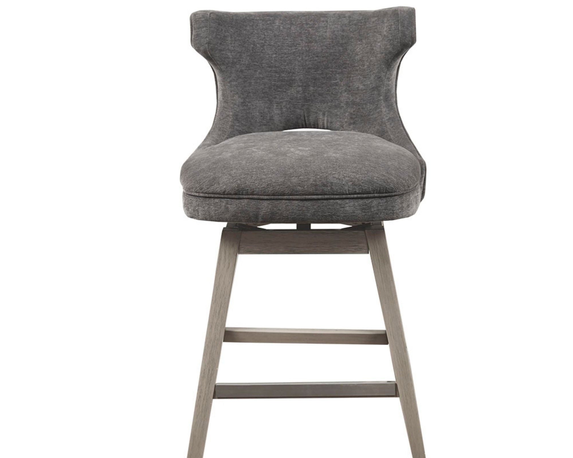 360 Degree Swivel Counter Stool With Silver Detailing