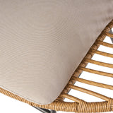 Cordella Outdoor Woven Wicker Chairs with Cushions, Set of 2