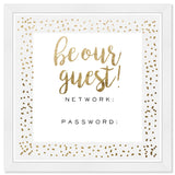 Be Our Guest Wifi Gold Confetti