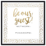 Be Our Guest Wifi Gold Confetti