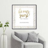 Be Our Guest Wifi Gold Confetti