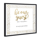 Be Our Guest Wifi Gold Confetti
