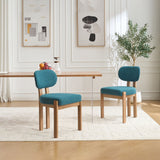 Dining Chairs With Ergonomic Backrest And Adjustable Feet (Set of 2)