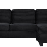 Upholstered U-Shaped Sectional Sofa with Movable Ottoman and Storage Pockets - Multiple Colors