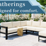 U-Style U-Shaped Outdoor Sectional Sofa Set
