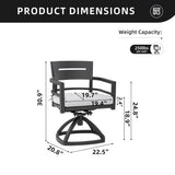 Outdoor Patio Aluminum Swivel Rocker 2PCs with Sunbrella Cushions
