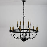 18-Light Industrial Iron Candle Chandelier
