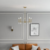 Courtyard Five Light Golden Brass Candle Light Chandelier