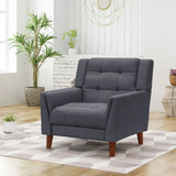 Luminaesque Fabric Upholstered Armchair With Tufted Back