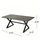 7-Piece Outdoor Dining Set with Aluminum Chairs