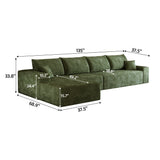 135" Cloud Sectional Couch with L-Shape Chaise - Plush Corduroy
