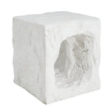 Lyra Outdoor Patio Karst Cave Inspired MGO Side Table White