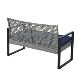 4 Piece Patio Furniture Set With Acacia Wood Table Top