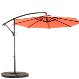 10ft Offset Hanging Market Patio Umbrella with Easy Tilt Adjustment