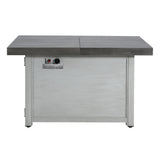 Extendable Rectangle Aluminum Alloy Fire Pit Table, 50,000 BTU