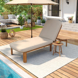 Outdoor Chaise Lounge With Adjustable Backrest