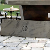 42 Inch Gas Fire Pit Table with Cement Texture Finish