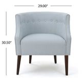 Contemporary Upholstered Club Chair With Button Tufting