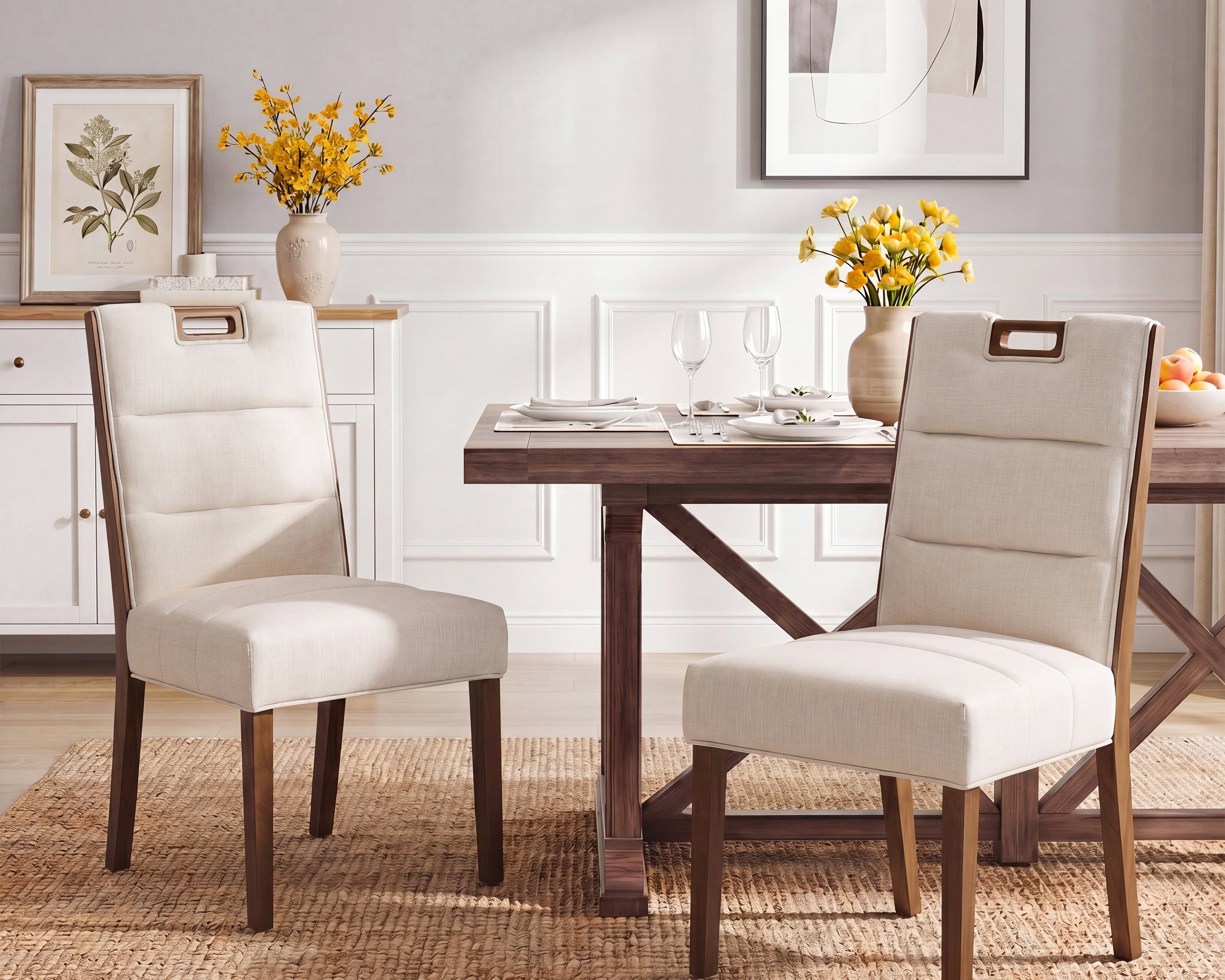 Upholstered Armless Dining Chairs