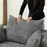 55'' Chenille Foam Single Swivel Chair